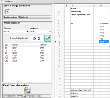 Messsoftware ThomControl Excel-Export in eigene Excel-Protokollvorlagen