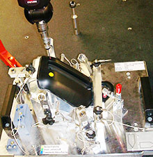 3D measuring machine measures a plastic part